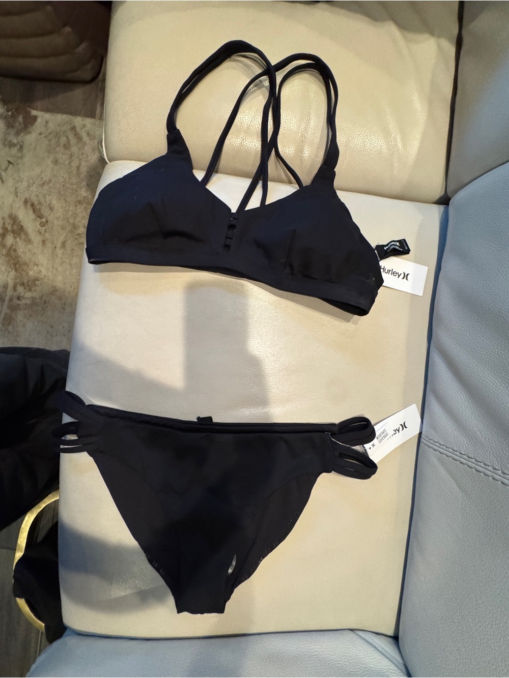 Hurley Black Double-Strap Bikini Set